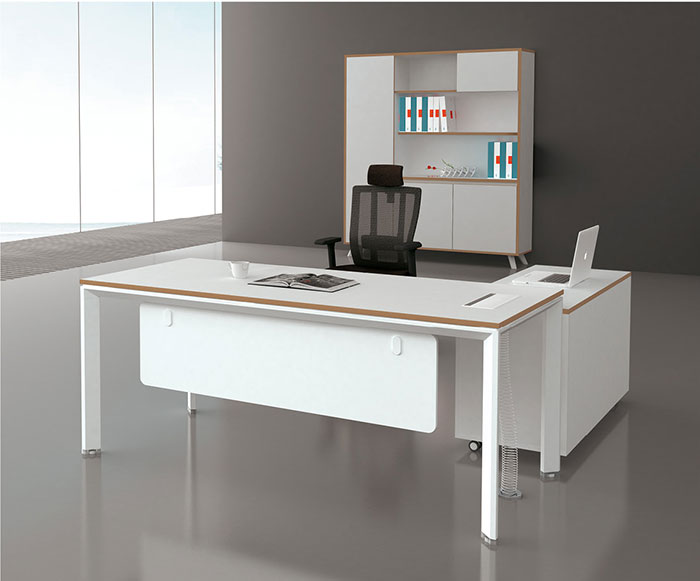 邁亞M系列白色主管桌 邁亞M系列白色主管桌